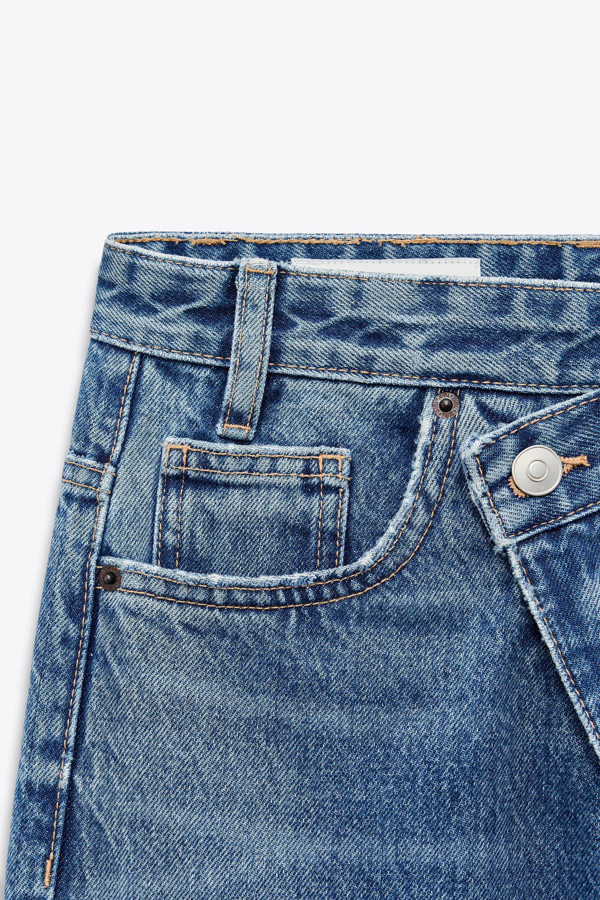 TRF HIGH-WAIST WIDE LEG CROSSOVER JEANS